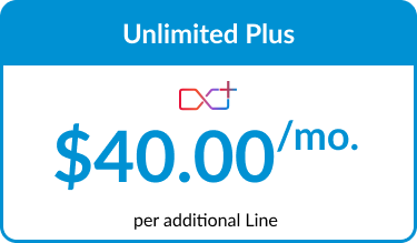 Mediacom Mobile Unlimited Plus. $40 per mo. per line