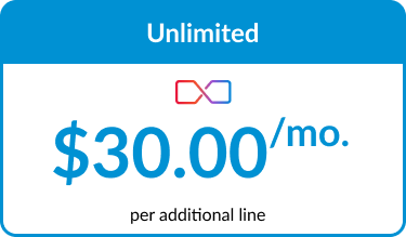 Mediacom Mobile Unlimited Plan. $30 per mo. per line.